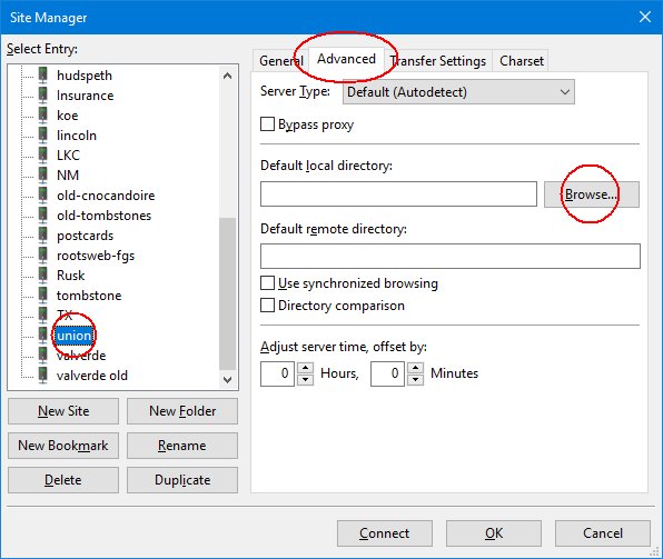 setup filezilla